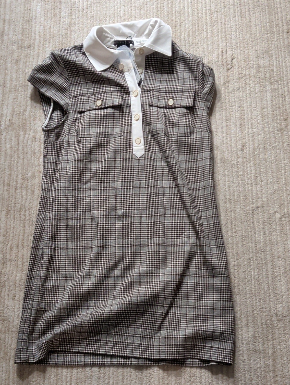 Alice + Olivia Darby plaid Collared Dress